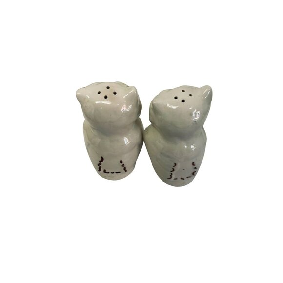 Vintage Shawnee Winking Owl Salt and Pepper Shakers Cork Stoppers 3" - Picture 2 of 6